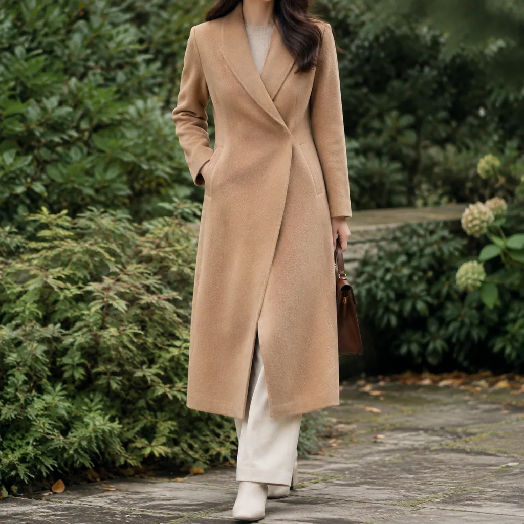 Customer photo: Bryn Longline Wool Coat worn by Anouk