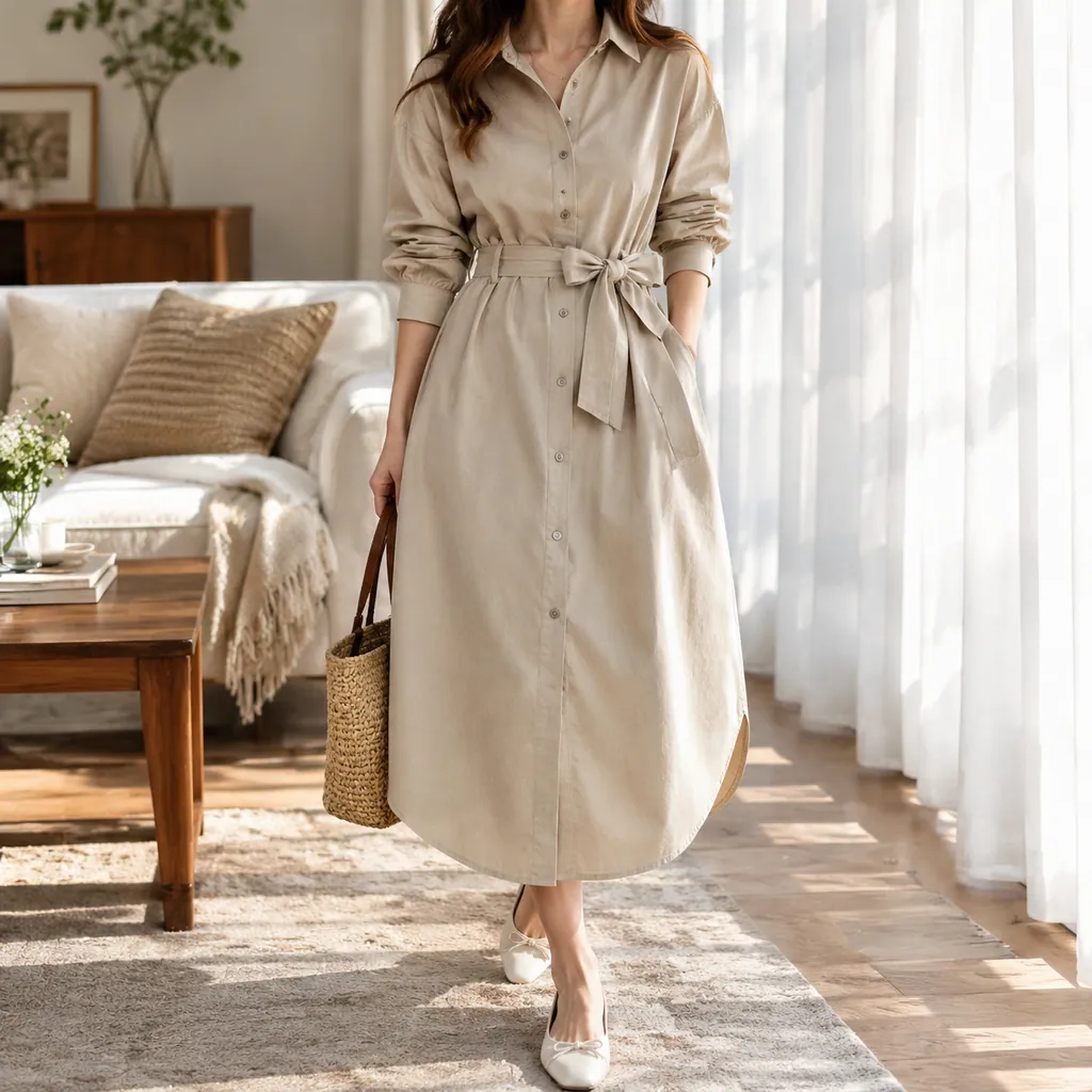Roz Poplin Shirt Dress